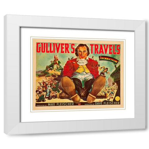 Gullivers Travels-1939 White Modern Wood Framed Art Print with Double Matting by Vintage Hollywood Archive