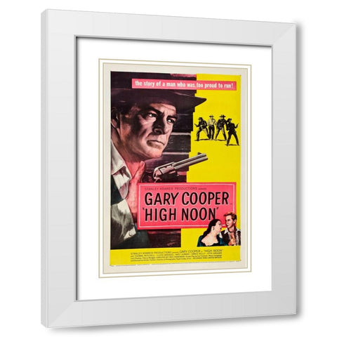 High Noon-1952 White Modern Wood Framed Art Print with Double Matting by Vintage Hollywood Archive