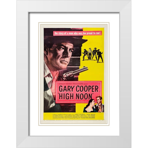 High Noon-1952 White Modern Wood Framed Art Print with Double Matting by Vintage Hollywood Archive