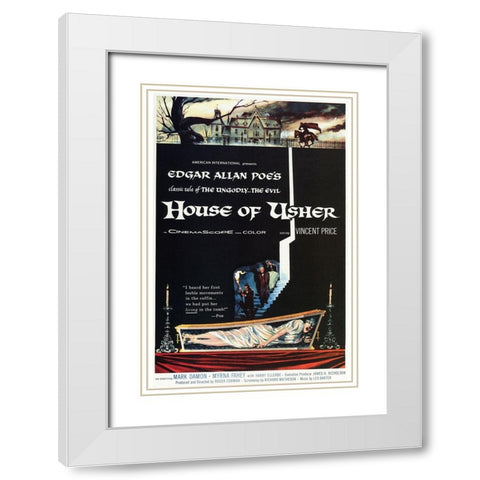 House of Usher-1960 White Modern Wood Framed Art Print with Double Matting by Vintage Hollywood Archive