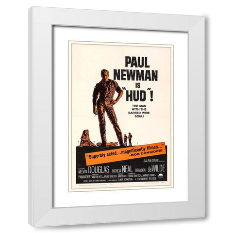 Hud-1962 White Modern Wood Framed Art Print with Double Matting by Vintage Hollywood Archive