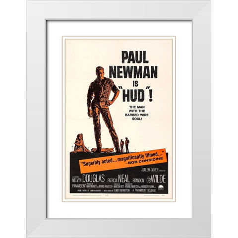 Hud-1962 White Modern Wood Framed Art Print with Double Matting by Vintage Hollywood Archive