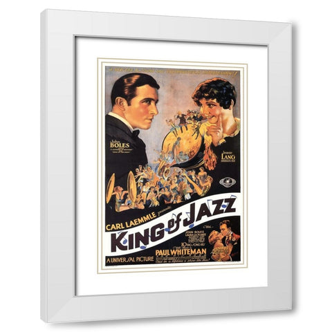 King of Jazz-1930 White Modern Wood Framed Art Print with Double Matting by Vintage Hollywood Archive