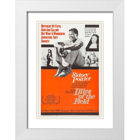 Lilies of the Field-1963 White Modern Wood Framed Art Print with Double Matting by Vintage Hollywood Archive