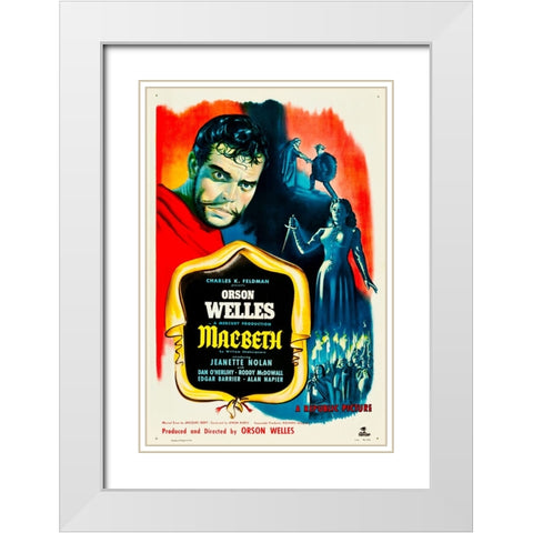 Macbeth-1948 White Modern Wood Framed Art Print with Double Matting by Vintage Hollywood Archive