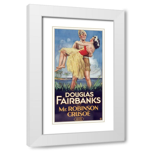 Mr Robinson Crusoe-1932 White Modern Wood Framed Art Print with Double Matting by Vintage Hollywood Archive