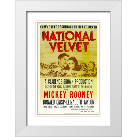 National Velvet-1944 White Modern Wood Framed Art Print with Double Matting by Vintage Hollywood Archive