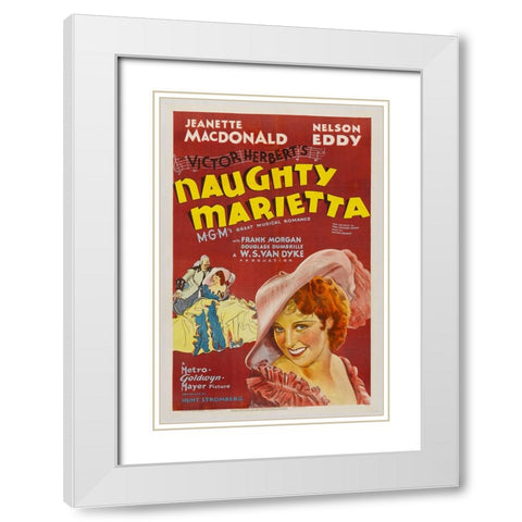 Naughty Marietta-1944 White Modern Wood Framed Art Print with Double Matting by Vintage Hollywood Archive