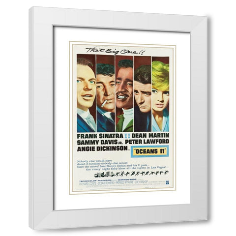 Oceans 11-1960 White Modern Wood Framed Art Print with Double Matting by Vintage Hollywood Archive