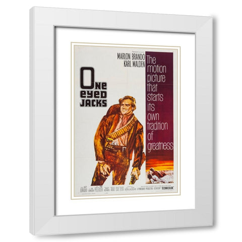 One-Eyed Jacks-1959 White Modern Wood Framed Art Print with Double Matting by Vintage Hollywood Archive