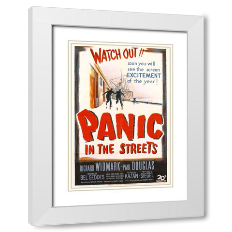 Panic in the Streets-1950 White Modern Wood Framed Art Print with Double Matting by Vintage Hollywood Archive