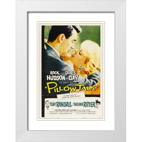 Pillow Talk-1959 White Modern Wood Framed Art Print with Double Matting by Vintage Hollywood Archive