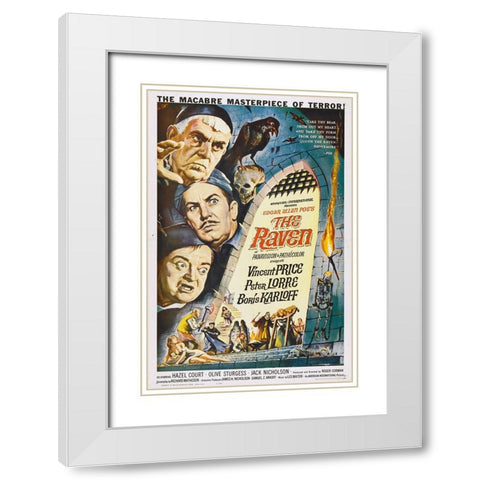Raven White Modern Wood Framed Art Print with Double Matting by Vintage Hollywood Archive