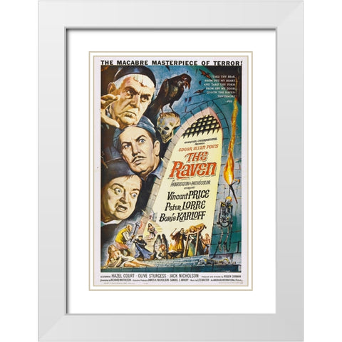 Raven White Modern Wood Framed Art Print with Double Matting by Vintage Hollywood Archive
