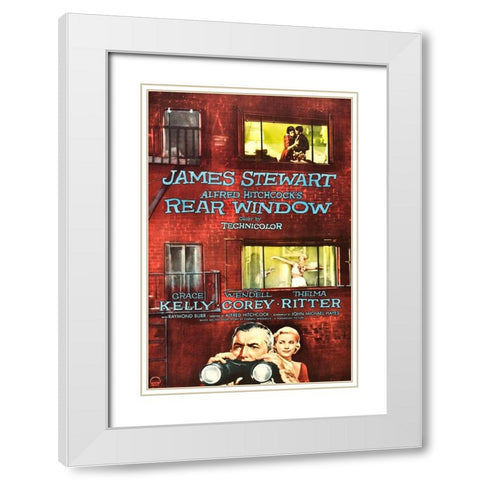Rear Window-1954 White Modern Wood Framed Art Print with Double Matting by Vintage Hollywood Archive