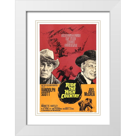 Ride the High  Country-1962 White Modern Wood Framed Art Print with Double Matting by Vintage Hollywood Archive