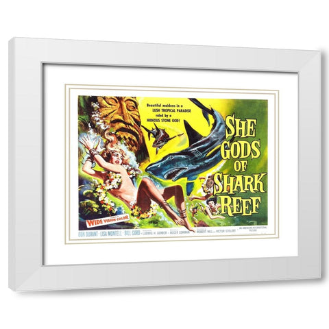 She Gods of Shark Reef-1958 White Modern Wood Framed Art Print with Double Matting by Vintage Hollywood Archive