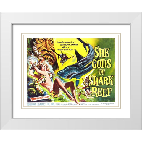 She Gods of Shark Reef-1958 White Modern Wood Framed Art Print with Double Matting by Vintage Hollywood Archive