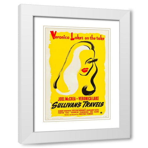 Sullivans Travels-1941 White Modern Wood Framed Art Print with Double Matting by Vintage Hollywood Archive