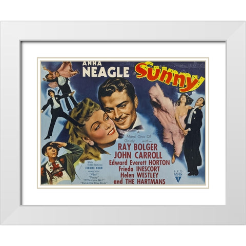 Sunny-1941 White Modern Wood Framed Art Print with Double Matting by Vintage Hollywood Archive