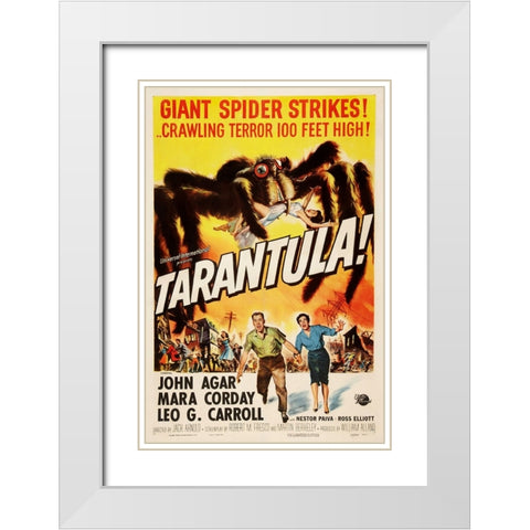 Tarantula-1955 White Modern Wood Framed Art Print with Double Matting by Vintage Hollywood Archive