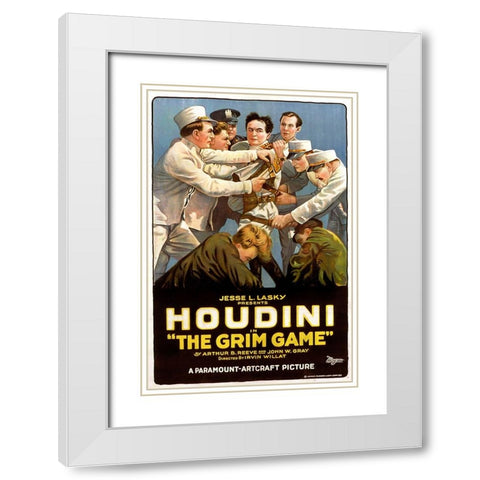 The Grim Game-1919 White Modern Wood Framed Art Print with Double Matting by Vintage Hollywood Archive
