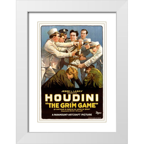 The Grim Game-1919 White Modern Wood Framed Art Print with Double Matting by Vintage Hollywood Archive