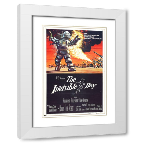 The Invisible Boy-1956 White Modern Wood Framed Art Print with Double Matting by Vintage Hollywood Archive