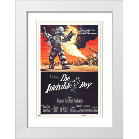 The Invisible Boy-1956 White Modern Wood Framed Art Print with Double Matting by Vintage Hollywood Archive