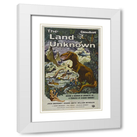 The Land Unknown-1957 White Modern Wood Framed Art Print with Double Matting by Vintage Hollywood Archive