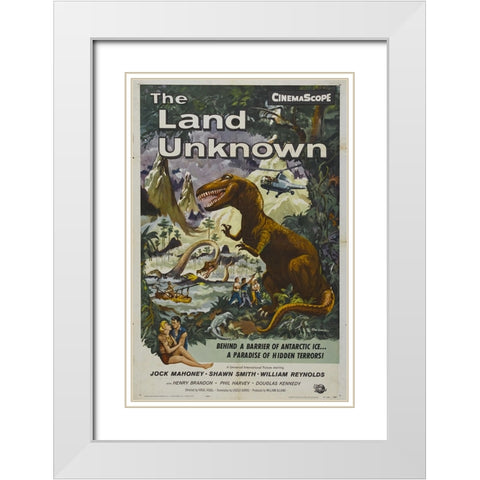 The Land Unknown-1957 White Modern Wood Framed Art Print with Double Matting by Vintage Hollywood Archive
