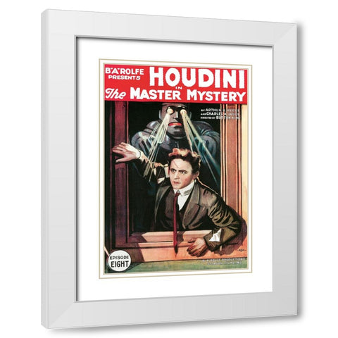 The Master Mystery-1919 White Modern Wood Framed Art Print with Double Matting by Vintage Hollywood Archive