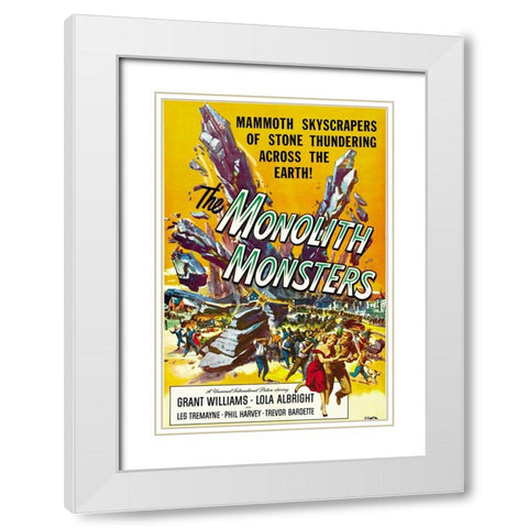 The Monolith Monsters-1957 White Modern Wood Framed Art Print with Double Matting by Vintage Hollywood Archive