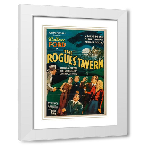 The Rogues Tavern-1936 White Modern Wood Framed Art Print with Double Matting by Vintage Hollywood Archive