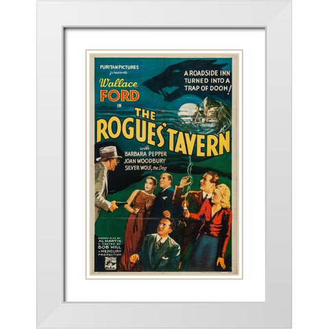 The Rogues Tavern-1936 White Modern Wood Framed Art Print with Double Matting by Vintage Hollywood Archive