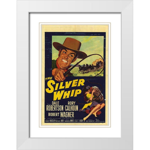 The Silver Whip-1953 White Modern Wood Framed Art Print with Double Matting by Vintage Hollywood Archive