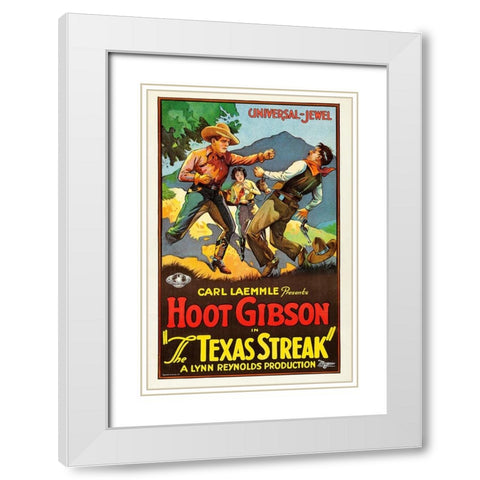 The Texas Streak-1925 White Modern Wood Framed Art Print with Double Matting by Vintage Hollywood Archive