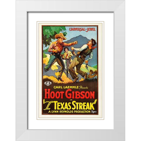The Texas Streak-1925 White Modern Wood Framed Art Print with Double Matting by Vintage Hollywood Archive