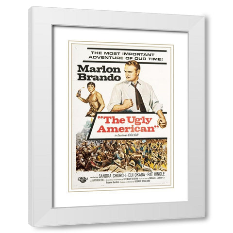 The Ugly American-1963 White Modern Wood Framed Art Print with Double Matting by Vintage Hollywood Archive