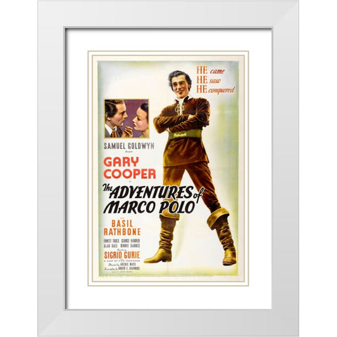 The Adventures of Marco Polo-1938 White Modern Wood Framed Art Print with Double Matting by Vintage Hollywood Archive