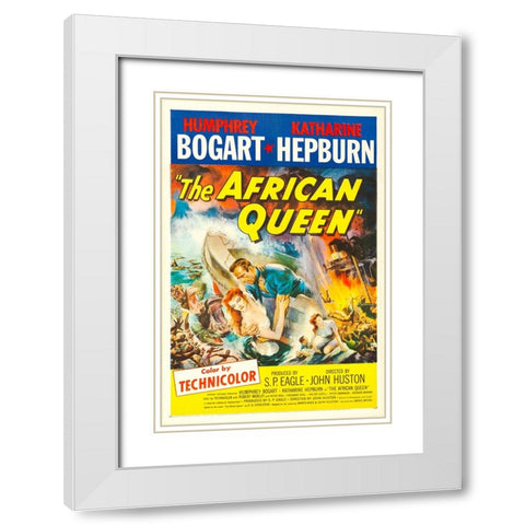 The African Queen-1952 White Modern Wood Framed Art Print with Double Matting by Vintage Hollywood Archive