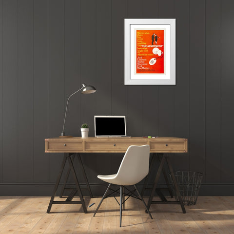The Apartment-1960 White Modern Wood Framed Art Print with Double Matting by Vintage Hollywood Archive