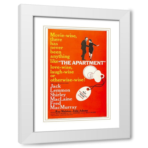 The Apartment-1960 White Modern Wood Framed Art Print with Double Matting by Vintage Hollywood Archive
