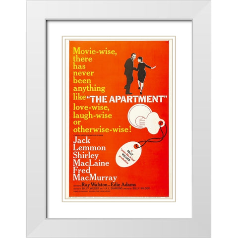 The Apartment-1960 White Modern Wood Framed Art Print with Double Matting by Vintage Hollywood Archive