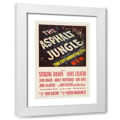 The Asphalt Jungle-1950 White Modern Wood Framed Art Print with Double Matting by Vintage Hollywood Archive