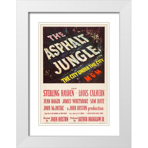 The Asphalt Jungle-1950 White Modern Wood Framed Art Print with Double Matting by Vintage Hollywood Archive