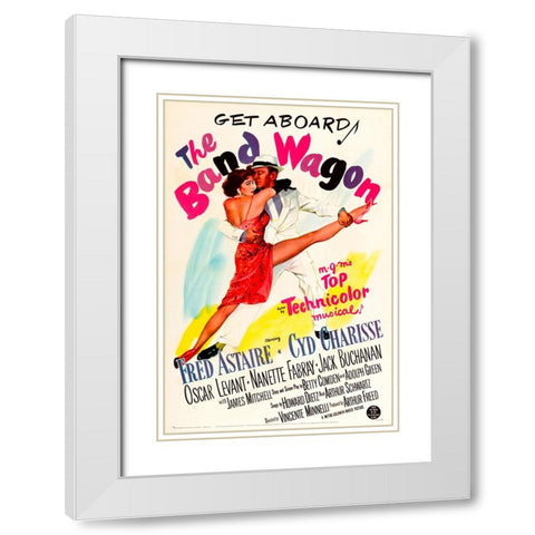 The Band Wagon-1953 White Modern Wood Framed Art Print with Double Matting by Vintage Hollywood Archive