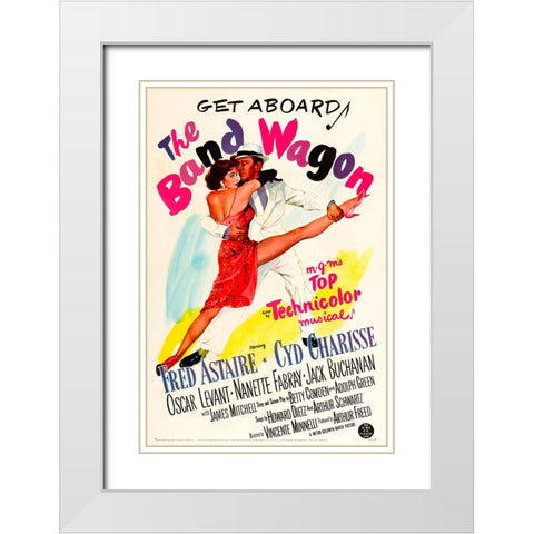The Band Wagon-1953 White Modern Wood Framed Art Print with Double Matting by Vintage Hollywood Archive