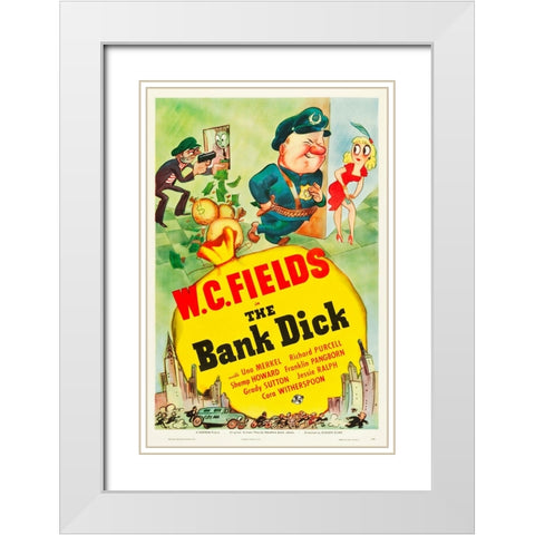The Bank Dick-1940 White Modern Wood Framed Art Print with Double Matting by Vintage Hollywood Archive