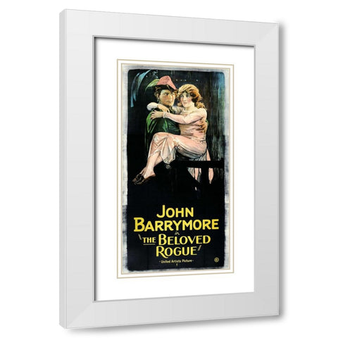 The Beloved Rogue White Modern Wood Framed Art Print with Double Matting by Vintage Hollywood Archive